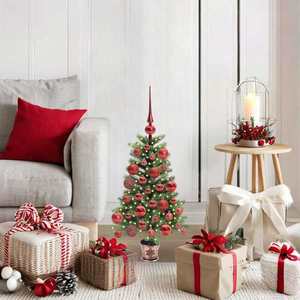 vidaXL Brad de Crăciun cu 150 LED cu suport Verde 65 cm PE imagine