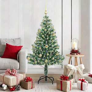 vidaXL Pom de Crăciun artificial cu zăpadă imitată și lumină LED imagine