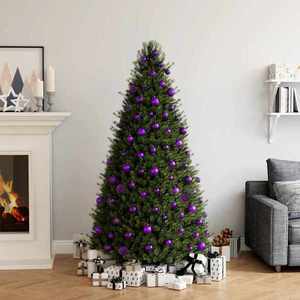 vidaXL Set globuri de Crăciun, 100 piese, violet imagine