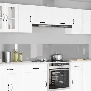 vidaXL Panou de bucătărie 2 pcs Gri deschis 120 x 40 cm imagine