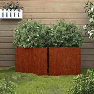 vidaXL Jardiniere, 2 buc., 42x40x39 cm, oțel corten imagine