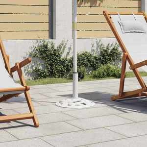 vidaXL Suport de umbrelă, alb, 9 kg, fontă, 40 cm imagine