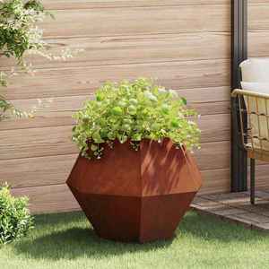 vidaXL Jardinieră Ruginit 75 x 75 x 60 cm Oțel rezistent de intemperii imagine