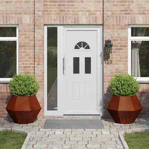 vidaXL Jardinieră 2 pcs Ruginit 75 x 75 x 60 cm imagine