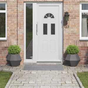 vidaXL Jardinieră 2 pcs Negru 50 x 50 x 40 cm Oțel imagine