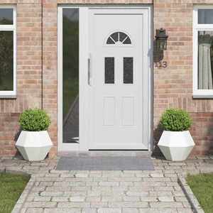 vidaXL Jardinieră 2 pcs Alb 50 x 50 x 40 cm Oțel imagine