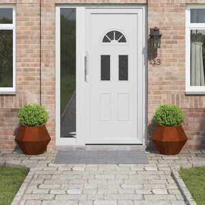 vidaXL Jardinieră 2 pcs Ruginit 50 x 50 x 40 cm imagine