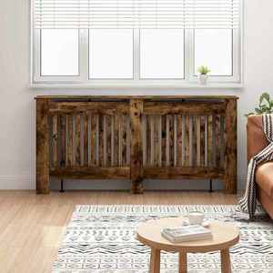 vidaXL Capac pentru radiator Stejar fumuriu 172 x 19 x 81, 5 cm imagine