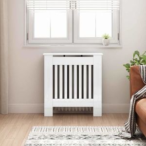 vidaXL Capac pentru radiator Alb lucios 78 x 19 x 81, 5 cm imagine