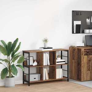 vidaXL Raft pentru cărți Lemn Vechi 102 x 32 x 72, 5 cm Lemn compozit imagine