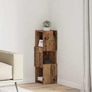 vidaXL Dulap de colț Lemn vechi 25, 5x25x80cm Lemn compozit imagine