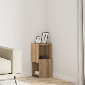 vidaXL Dulap de colț Stejar Artizanal 25, 5x25x55cm Lemn compozit imagine