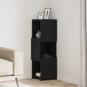 vidaXL Dulap de colț Stejar Negru 30, 5x30x95cm Lemn compozit imagine