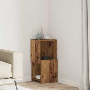 vidaXL Dulap de colț Lemn vechi 30, 5x30x65cm Lemn compozit imagine