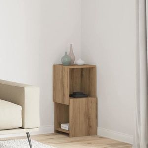 vidaXL Dulap de colț Stejar Artizanal 30, 5x30x65cm Lemn compozit imagine