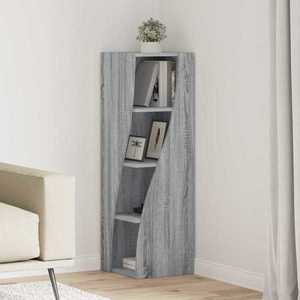 vidaXL Dulap de colț Gri Sonoma 32x32x102cm Lemn compozit imagine