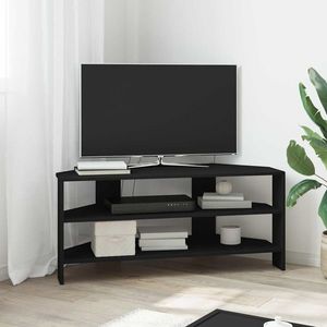vidaXL DulapdecolțpentruTV Negru 102x40, 5x45cm Lemn compozit imagine