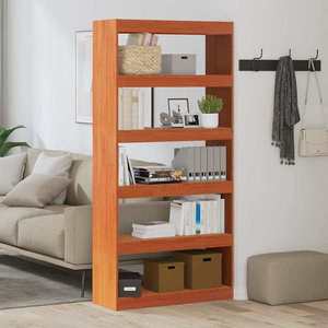 vidaXL Dulap pentru cărți Maroniu cerat 80 x 30 x 167, 5 cm imagine