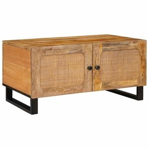 vidaXL Masă de cafea natural 80 x 50 x 40 cm Lemn de mango solid imagine