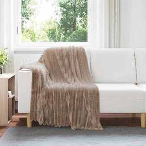 vidaXL Pături de aruncat 6 pcs Culoare Cămilă 150 x 130 cm Molton imagine