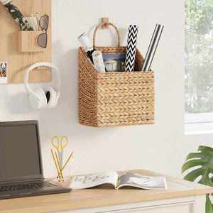 vidaXL Coș Suspendat natural 30 x 17, 5 x 49, 5 cm Zambilă de apă imagine