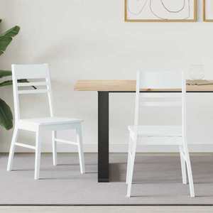 vidaXL Scaune de dining 2 pcs Alb 43 x 54 x 89 cm imagine