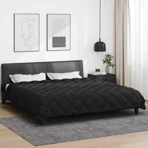 vidaXL Duvet de iarnă Negru 220 x 260 cm Microfibră imagine