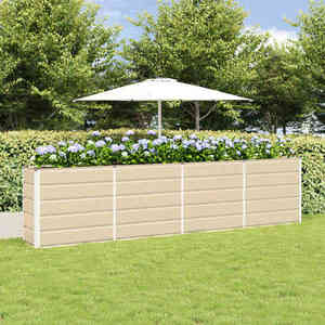 vidaXL Jardinieră Creme 160 x 40 x 75 cm Oțel imagine