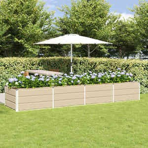 vidaXL Jardinieră Creme 320 x 80 x 45 cm Oțel imagine