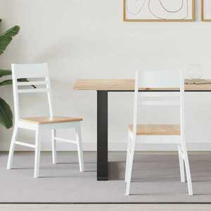 vidaXL Scaune de dining 2 pcs Alb 43 x 54 x 89 cm imagine