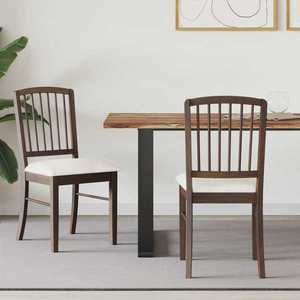 vidaXL Scaune de dining 2 pcs Maro deschis 50 x 52, 5 x 91 cm imagine
