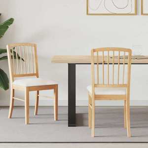 vidaXL Scaune de dining 2 pcs natural 50 x 52, 5 x 91 cm imagine