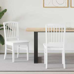 vidaXL Scaune de dining 2 pcs Alb 50 x 52, 5 x 91 cm imagine