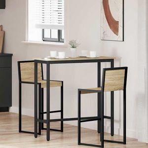 vidaXL masă Stejar Sonoma 100 x 40 x 100, 5 cm Lemn ingineresc și oțel imagine