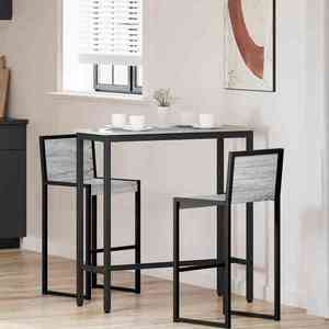 vidaXL masă Gri Sonoma 100 x 40 x 100, 5 cm Lemn ingineresc și oțel imagine