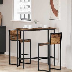 vidaXL masă Lemn vechi 100 x 40 x 100, 5 cm Lemn ingineresc și oțel imagine