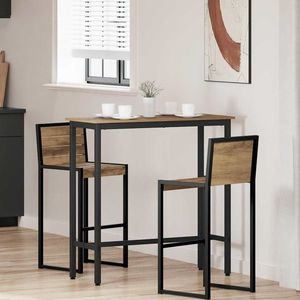 vidaXL masă Stejar Artizanal 100 x 40 x 100, 5 cm imagine