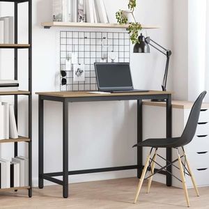 vidaXL masă Stejar Artizanal 80 x 50 x 76, 5 cm Lemn ingineresc și oțel imagine