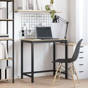 vidaXL masă Stejar Sonoma 100 x 50 x 76, 5 cm Lemn ingineresc și oțel imagine