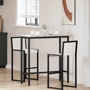 vidaXL masă Alb 100 x 40 x 101 cm Lemn ingineresc și oțel imagine