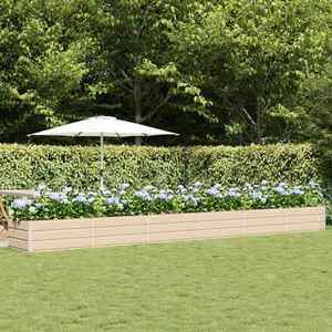 vidaXL Jardinieră Creme 600 x 80 x 45 cm Oțel imagine