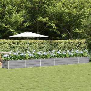 vidaXL Jardinieră Gri deschis 600 x 80 x 45 cm Oțel imagine
