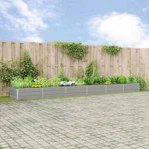 vidaXL Jardinieră Gri deschis 580 x 100 x 45 cm Oțel Galvanizat imagine