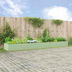 vidaXL Jardinieră Verde pastel 480 x 100 x 45 cm Oțel Galvanizat imagine