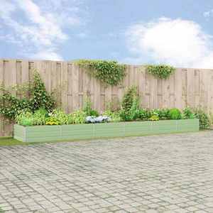 vidaXL Jardinieră Verde pastel 580 x 100 x 45 cm Oțel Galvanizat imagine