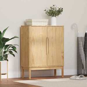 vidaXL Bufet FLORO Maroniu cerat 70 x 30 x 70, 5 cm Lemn de pin masiv imagine