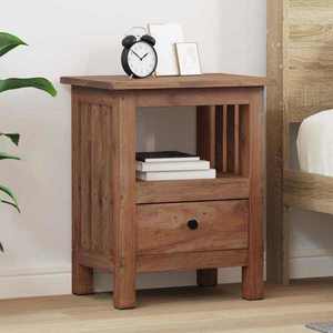 vidaXL Noptieră cu sertar Maro 41 x 30 x 50 cm Lemn masiv de mahon imagine