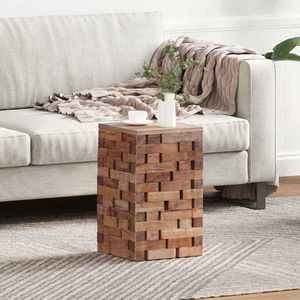 vidaXL Taburet natural 29 x 29 x 48 cm Lemn masiv recuperat imagine