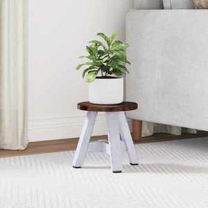 vidaXL Taburet natural 22 x 22 x 24 cm Lemn de mahon imagine