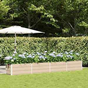 vidaXL Jardinieră Creme 385 x 50 x 45 cm Oțel Galvanizat imagine
